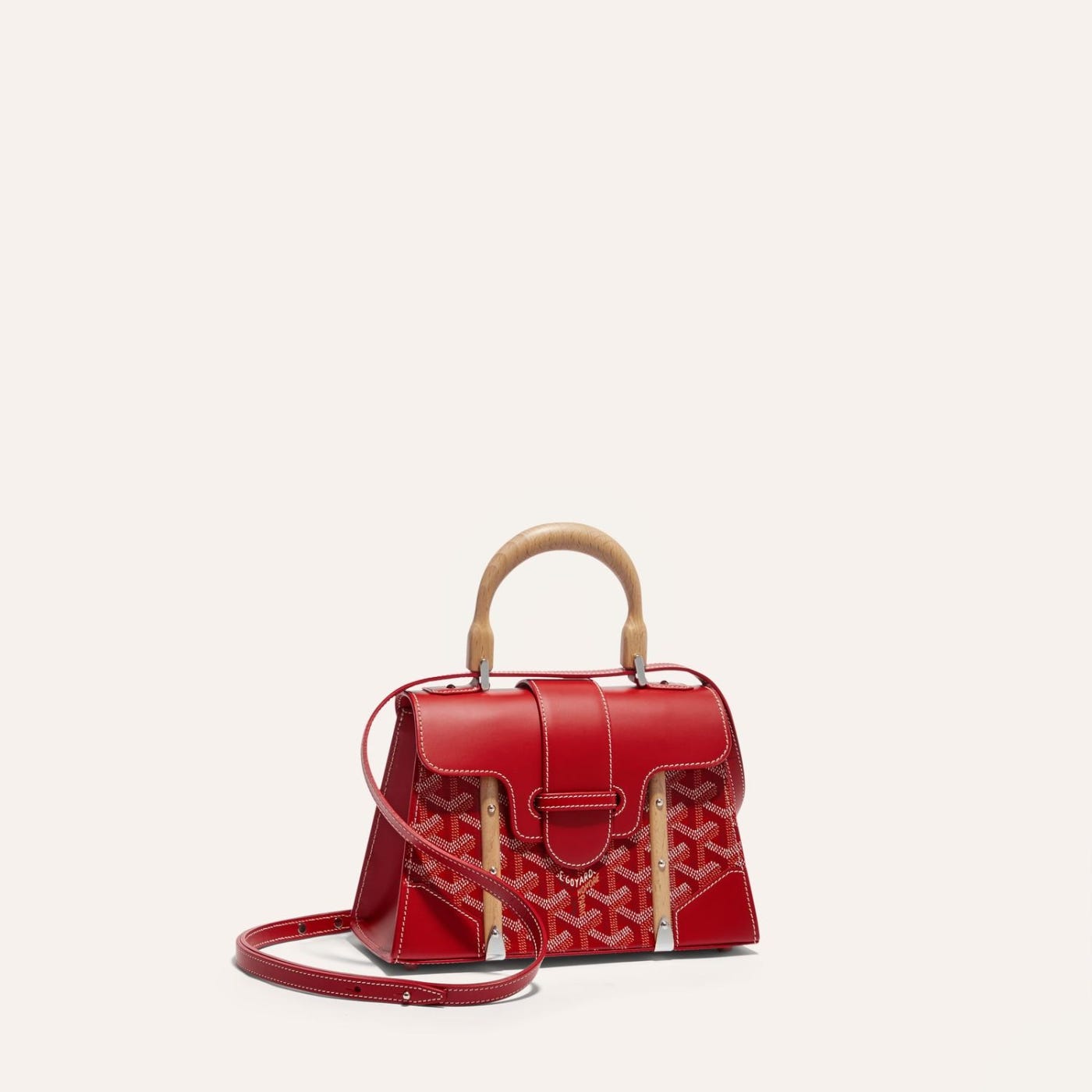 Goyard Saigon Structured Mini Bag Red - Image 1